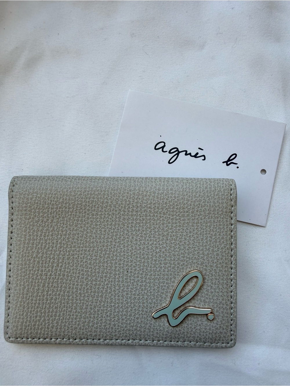 agnès b. Bi-Fold Leather Card Wallet
